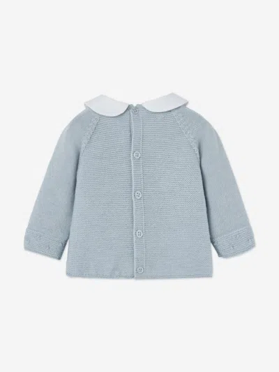 Paz Rodriguez Baby Boys Knitted 2 Piece Babygrow Set In Blue