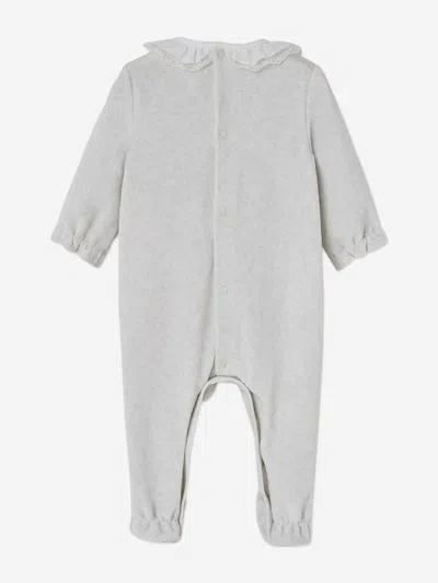 Paz Rodriguez Baby Girls Cotton Babygrow In Gray