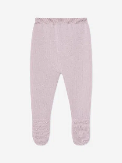Paz Rodriguez Baby Girls Knitted 2 Piece Babygrow Set In Purple
