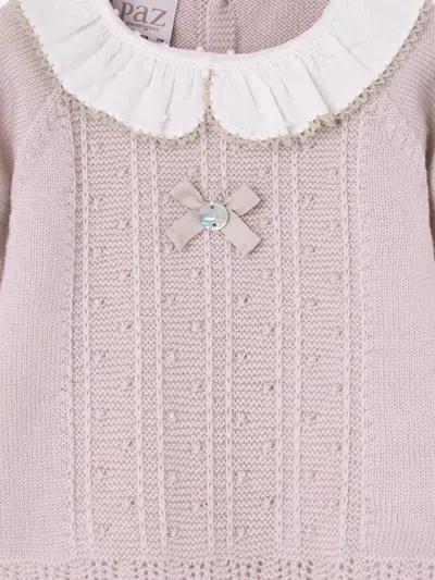 Paz Rodriguez Baby Girls Knitted 2 Piece Babygrow Set In Purple
