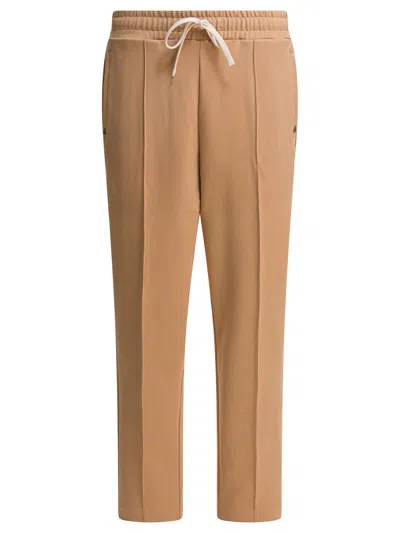 Altum Side-stripe Drawstring Trousers In Brown