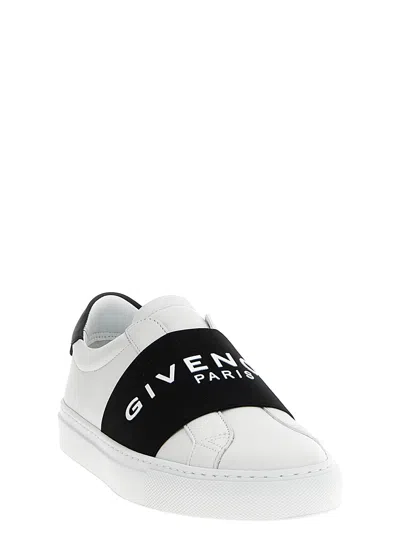 Givenchy Slip-on Sneakers With Black Band Logo Detail In White