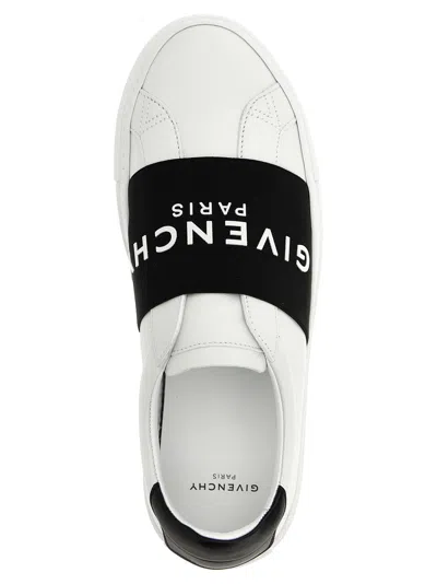 Givenchy Slip-on Sneakers With Black Band Logo Detail In White