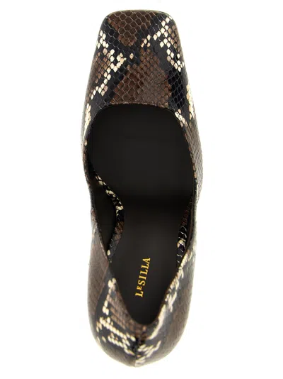 Le Silla 100mm Vittoria Python-print Pumps In Brown