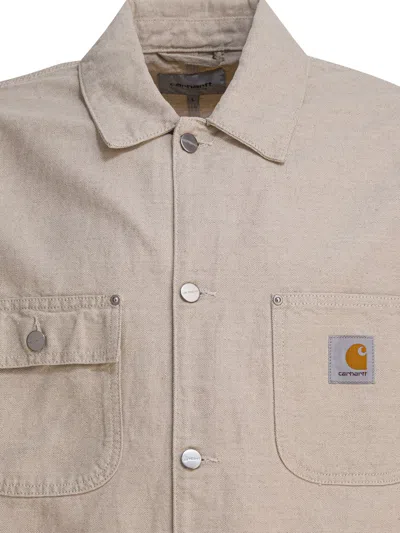 Carhartt Veste Garrison Tonic Stone Dyed In Neutral