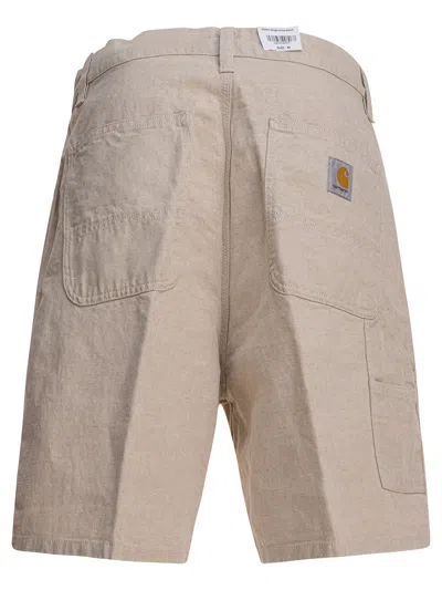 Carhartt Walter Single Knee Shorts Beige In Neutral