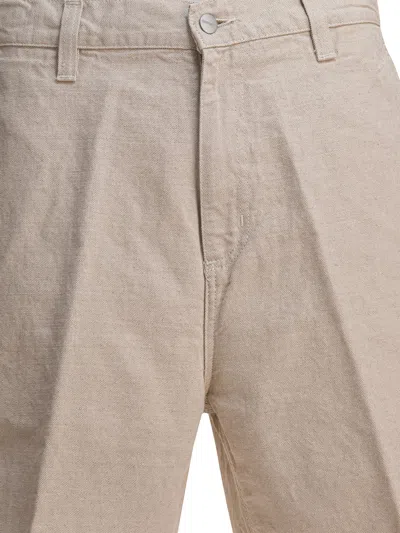 Carhartt Walter Single Knee Shorts Beige In Neutral