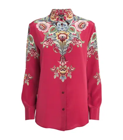 Etro Camicia In Crepe Porpora  Donna In Red