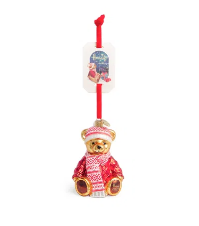Harrods Christmas Bear Tree Decoration In Brown