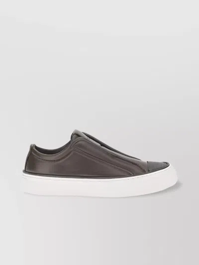 Brunello Cucinelli Slip-on Sneakers Iconic Jewels In Brown