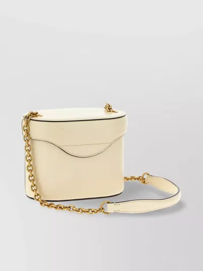 Valentino Vanity Leather Shoulder Bag In White