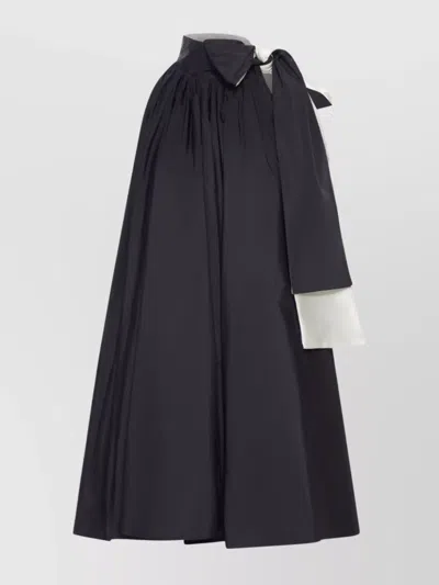 Max Mara Knee Length Dress Bow Detail In Black