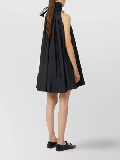 Max Mara Knee Length Dress Bow Detail In Black