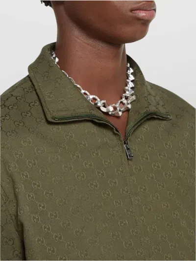 Gucci Gg Supreme Jacket In Green