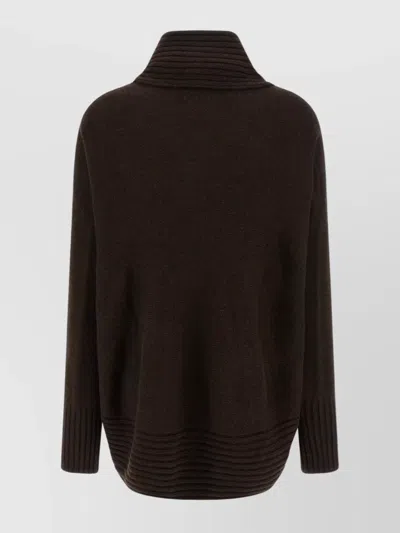 Alberta Ferretti Alexander Mcqueen Black Cotton Blend Dresses In Brown