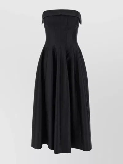Alberta Ferretti Alberta Ferreti Wool Silk Dress In Black