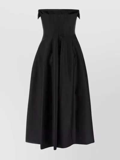 Alberta Ferretti Alberta Ferreti Wool Silk Dress In Black