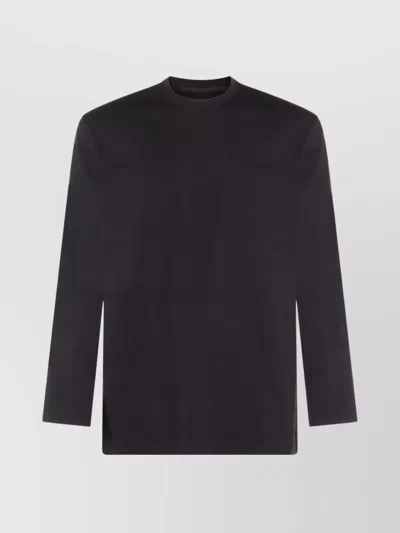Y-3 Adidas Logo Cotton T-shirt In Black