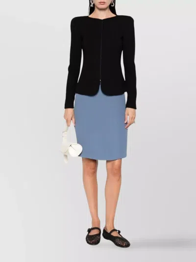 Emporio Armani Cotton Blend Blazer Jacket In Black