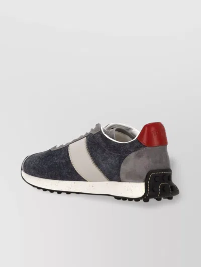 Tod's Vintage Sneakers Suede Accents In Black