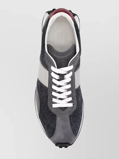 Tod's Vintage Sneakers Suede Accents In Black