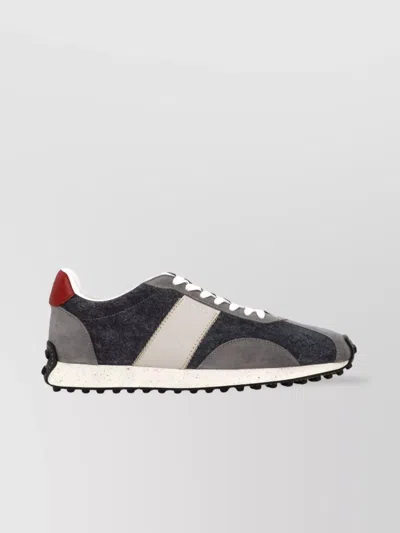 Tod's Vintage Sneakers Suede Accents In Black