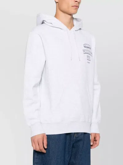 Carhartt Logo Cotton Hoodie With Drawstring Hood In Gray