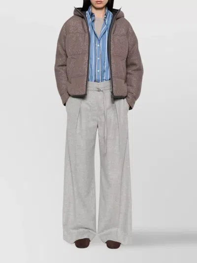 Brunello Cucinelli Luxe Cashmere Down Jacket In Brown