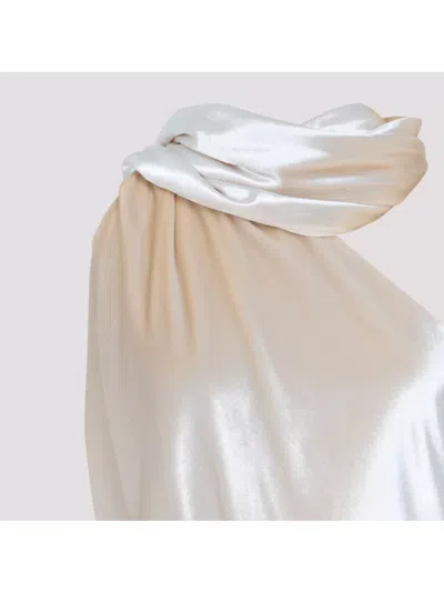 Alberta Ferretti One-shoulder Maxi Dress With Draped Sleeve In Pink