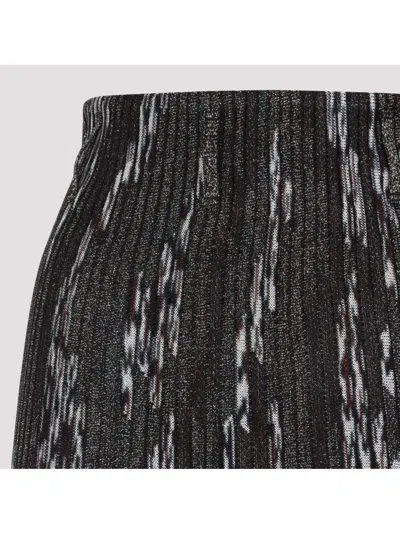 Missoni Gonna Midi Plissettata A Righe Multicolor In Gray