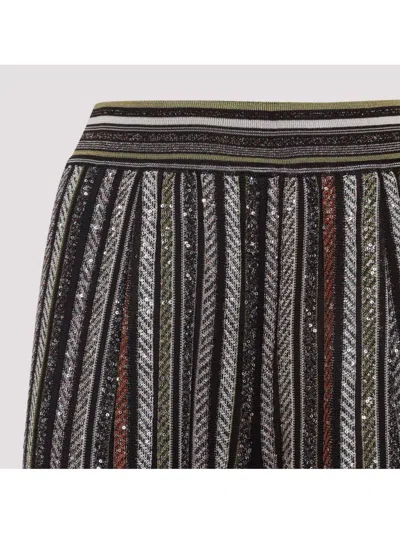 Missoni Pantalone In Misto Viscosa Stretch Ricamata Donna In Gray