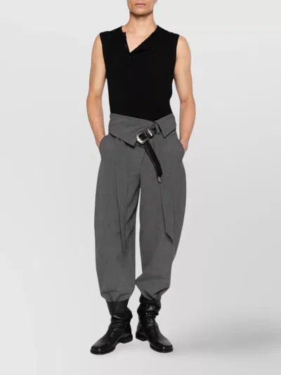 Vivienne Westwood Ribbed Sleeveless Crewneck Button Detailing In Black