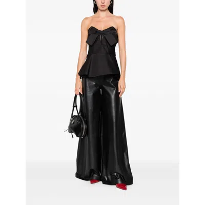 Alexander Mcqueen Silk Blend Corset In Black