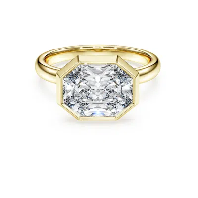 Swarovski Octagon Certified Lab Grown Diamond Bezel Ring In White