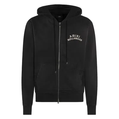 Amiri Felpa In Cotone Ardesia  Uomo In Black