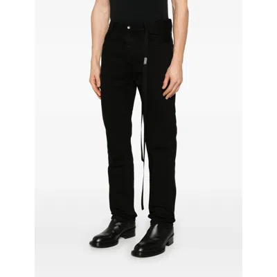 Ann Demeulemeester Denim Trousers With Belt Loops In Black