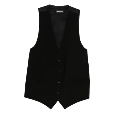Ann Demeulemeester Juikko Vest In Black Viscose In Black