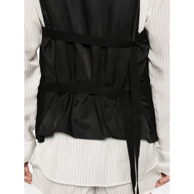 Ann Demeulemeester Juikko Vest In Black Viscose In Black
