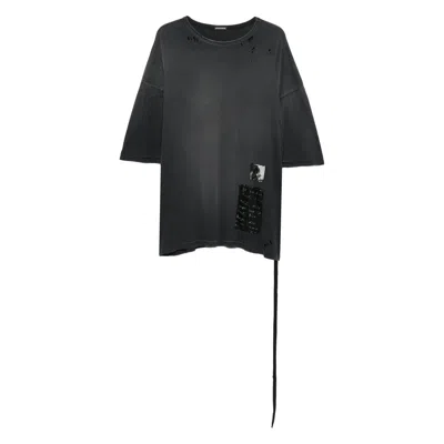 Ann Demeulemeester Dieter High Comfort T-shirt With Patches In Black