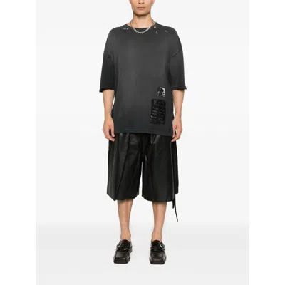 Ann Demeulemeester Dieter High Comfort T-shirt With Patches In Black