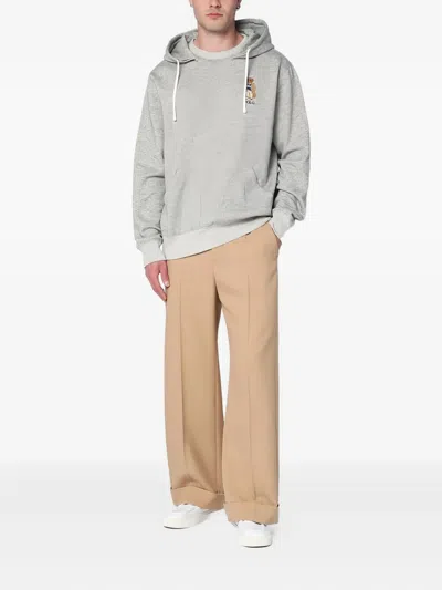 Polo Ralph Lauren Gray Polo Bear Hoodie In Gray