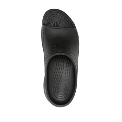 Balenciaga 85mm Rubber Pool Slide Sandals In Black