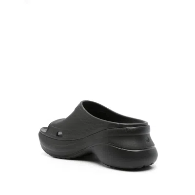 Balenciaga 85mm Rubber Pool Slide Sandals In Black