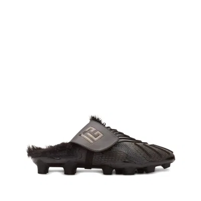 Balmain Clogs-type Slides In Black