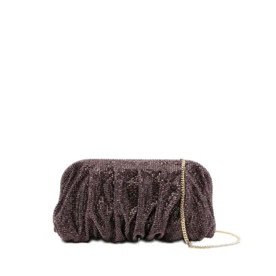 Benedetta Bruzziches Clutch Venus Grande In Tessuto Decorato  Donna In Brown