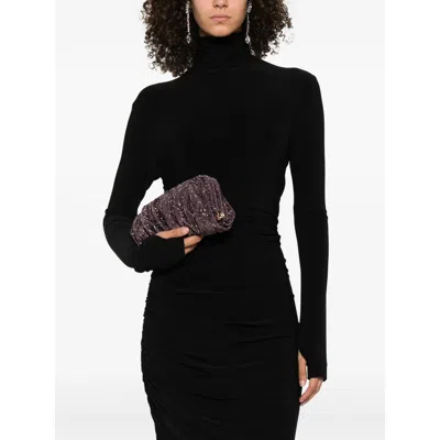 Benedetta Bruzziches Clutch Venus Grande In Tessuto Decorato  Donna In Brown