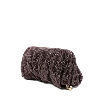 Benedetta Bruzziches Clutch Venus Grande In Tessuto Decorato  Donna In Brown