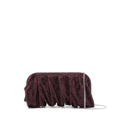 Benedetta Bruzziches Clutch Venus Grande In Tessuto Decorato  Donna In Brown