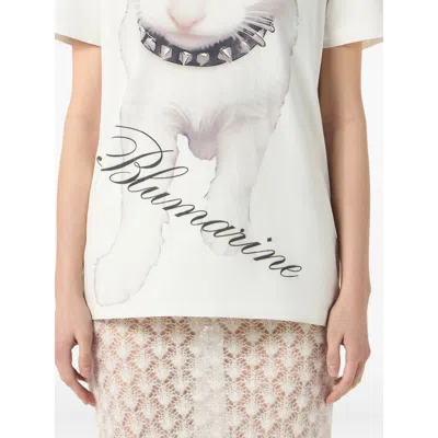 Blumarine Cotton T Shirts In White