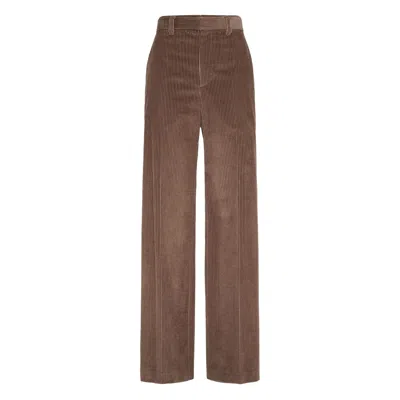 Brunello Cucinelli Cotton Corduroy Pants In Brown